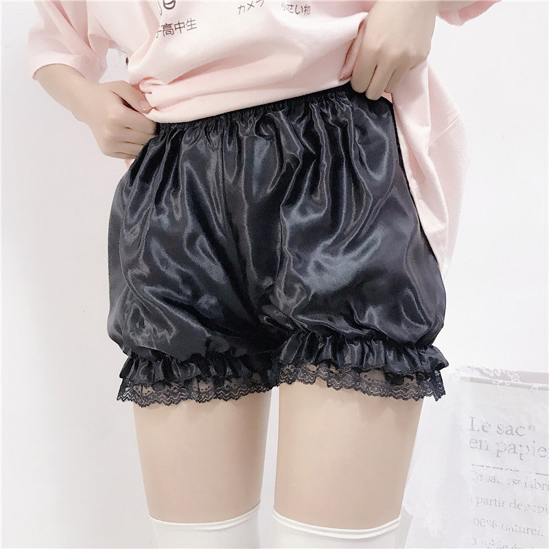 Foreign Trade Spring and Summer Lace Lolita Pumpkin Lantern Shorts Slimming Anti-running Light Bottoming Safety Pants for Women