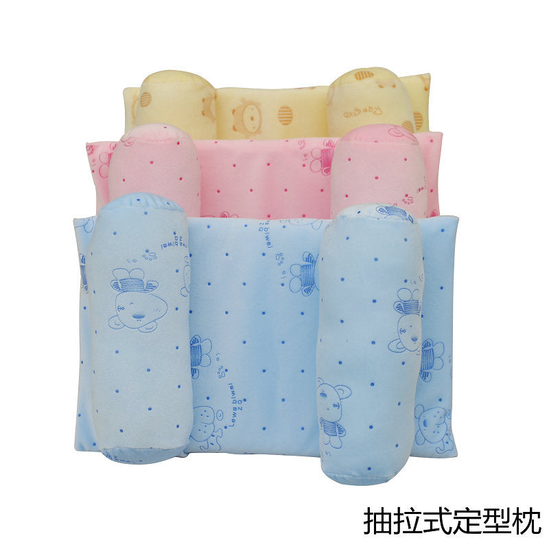 Newborn Baby Baby Pillow Baby Pillow Anti-Migraine Shaping Pillow Pure Cotton Adjustable Baby Product Pillow