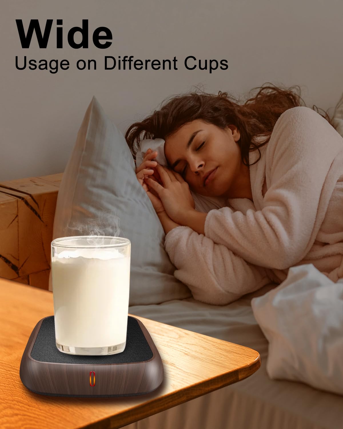 MYMULIKE Coffee Mug Warmer for Desk, Candle Warmer Plate, Coffee Warmer with 3 Temp Control (40-60 °C), Cup Warmer with 6-Hour Auto Off, Office Desk Electronic Gadgets