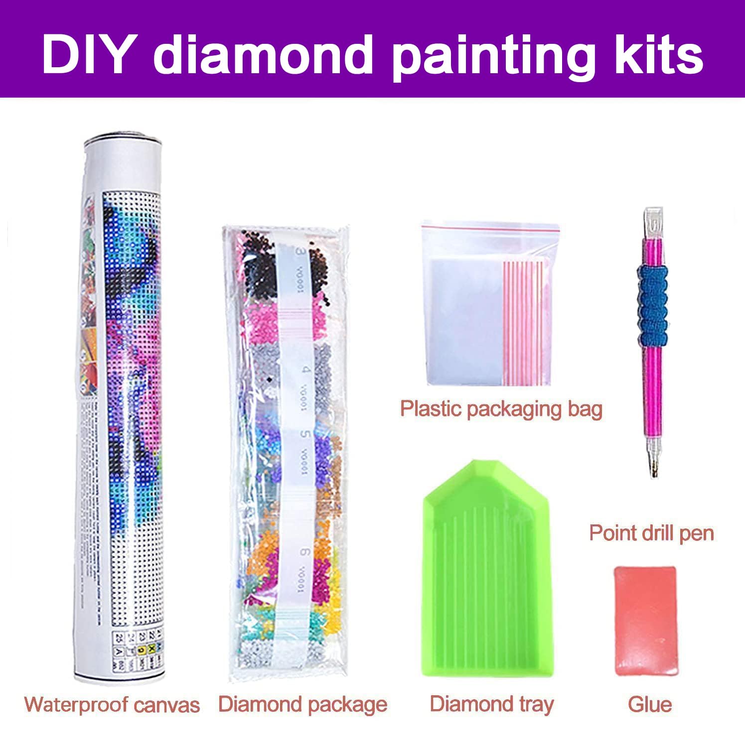 Diamond Art Kits for Adults, 3 Packs Mountain Landscape Diamond Art Painting Kits for Adults, 5D DIY Full Round Drill Gem Craft for Adult Gifts, Home Wall Decor 11.8" x 15.7"