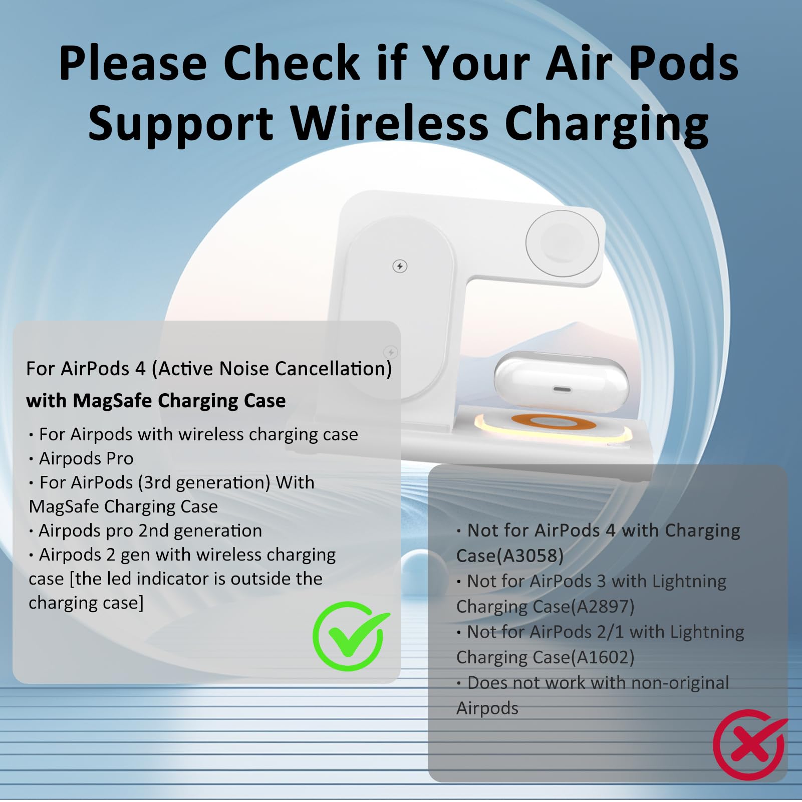 3 in 1 Foldable Charging Station for Apple Wireless Charger for iPhone 17 16 15 14 Series, Wireless Charging Station for iWatch Series 11 10 Ultra 3/2 SE 3/2 Charger for AirPods 4/3/2/Pro 3/Pro 2