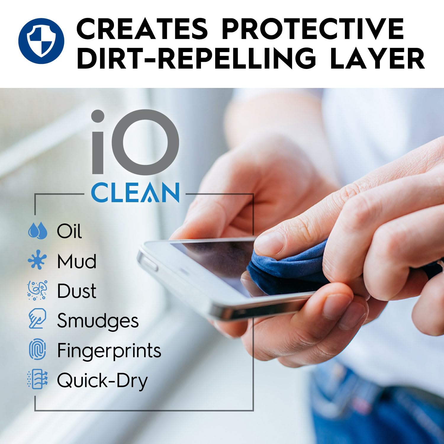 Screen Cleaner Spray (16oz) – Best Large Cleaning Kit for LCD LED OLED TV, Smartphone, iPad, Laptop, Touchscreen, Computer Monitor, Other Electronic Devices – Microfiber Cloth Wipes and 2 Nozzles