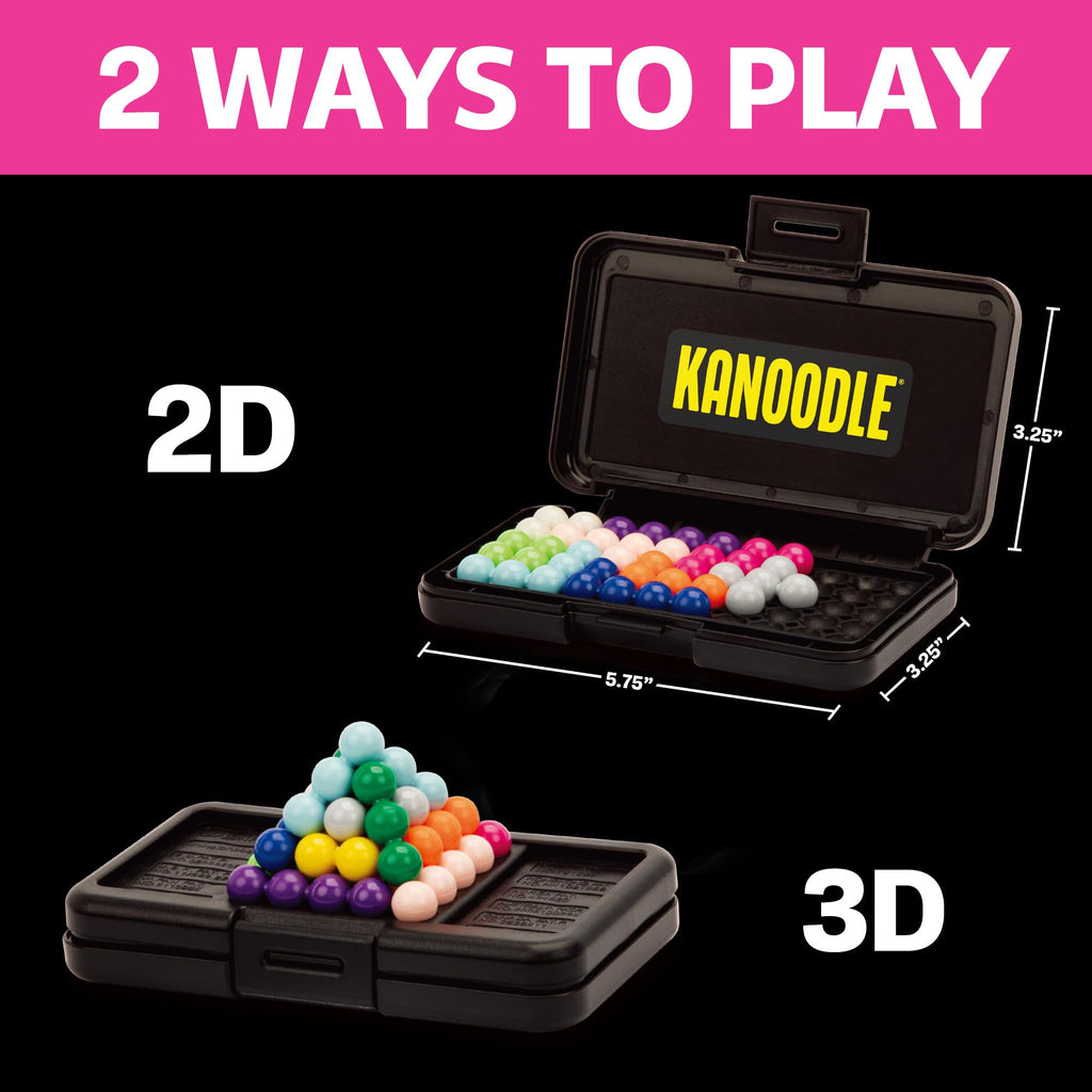 Educational Insights Kanoodle - Original 3D Brain Teaser Puzzle, Mind Challenge Toys for Single Player, Handheld Travel Games, Challenging Logic Puzzles and Gifts for Kids, Teens & Adults Ages 7+