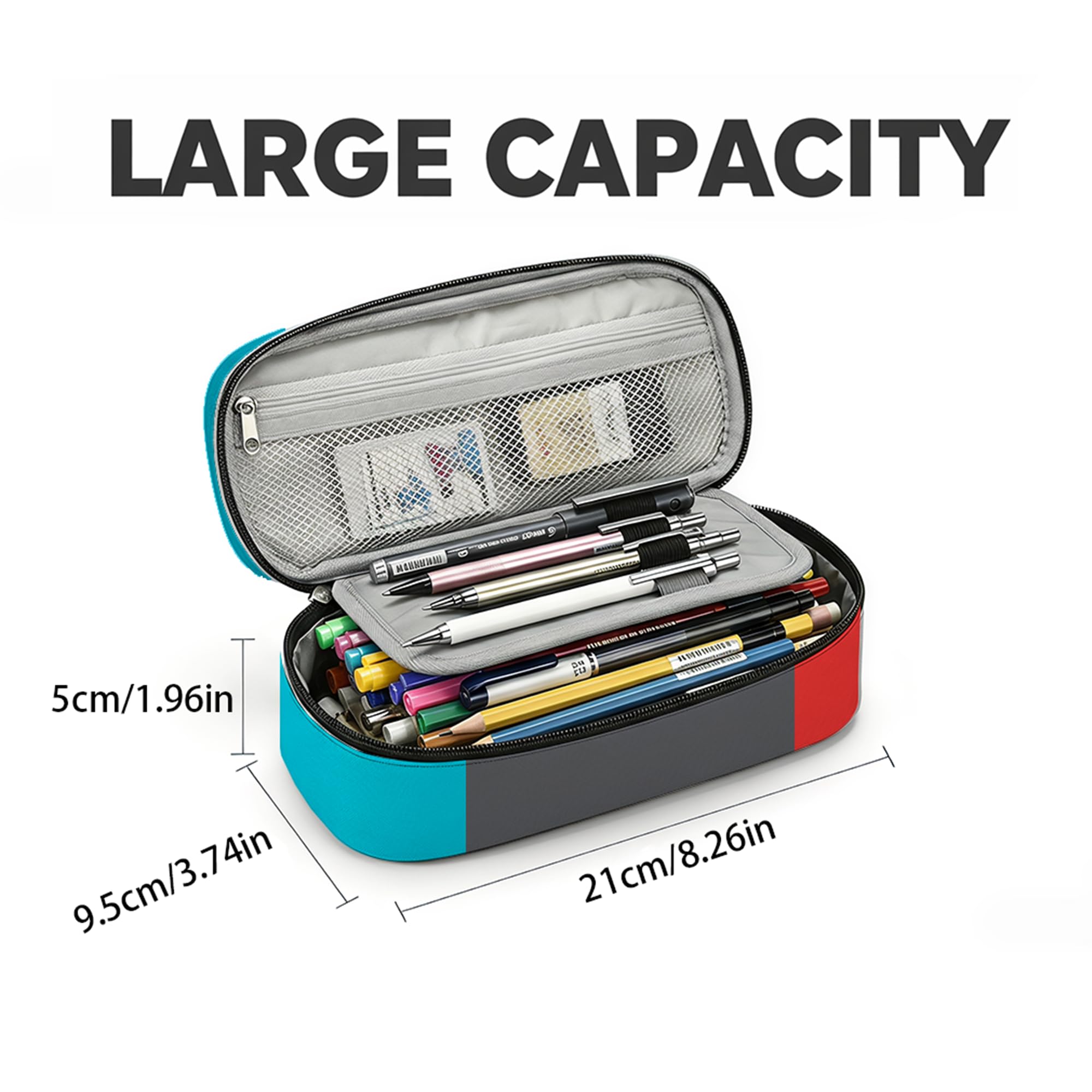 Video Game Pencil Case for Boys, Large Capacity Pencil Pouch with Zipper & Portable Handle, Stationery Pencils Box for Kids Teens Boys Girls School Supplies, Back to School Gifts for Game Lover