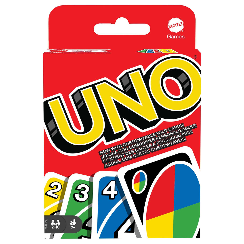 Mattel Games UNO Family Card Game, with 112 Cards, Travel-Friendly, Makes a Great Game for 7 Year Olds and Up