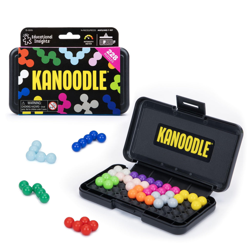 Educational Insights Kanoodle - Original 3D Brain Teaser Puzzle, Mind Challenge Toys for Single Player, Handheld Travel Games, Challenging Logic Puzzles and Gifts for Kids, Teens & Adults Ages 7+