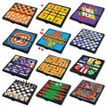 Gamie Magnetic Board Travel Games for Kids, Includes 12 Retro Fun Games - 5" Compact Design, Individually Boxed Travel Essentials for Kids Road Trip/Airplane/Camping, Stocking Stuffers for All Ages