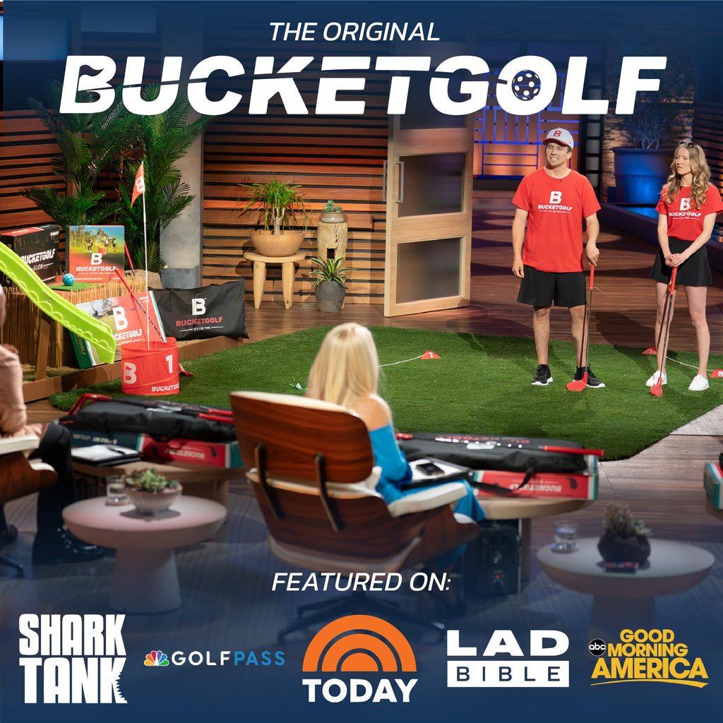 bucketgolf Game Pro The Ultimate Backyard Golf Game for Family, Adults and Kids - Portable 9 Hole Golf Course Play Outdoor, Lawn, Park (Without Clubs)