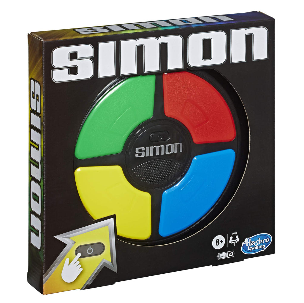 Hasbro Simon Game; Electronic Memory Game for Kids Ages 8 and Up; Handheld Game with Lights and Sounds; Classic Simon Gameplay (E93835L0)