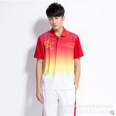Chinese Dream Team Sportswear Men's and Women's Summer Short-sleeved Half-sleeved School Games Jiamusi Square Dance Hiking Team Suit