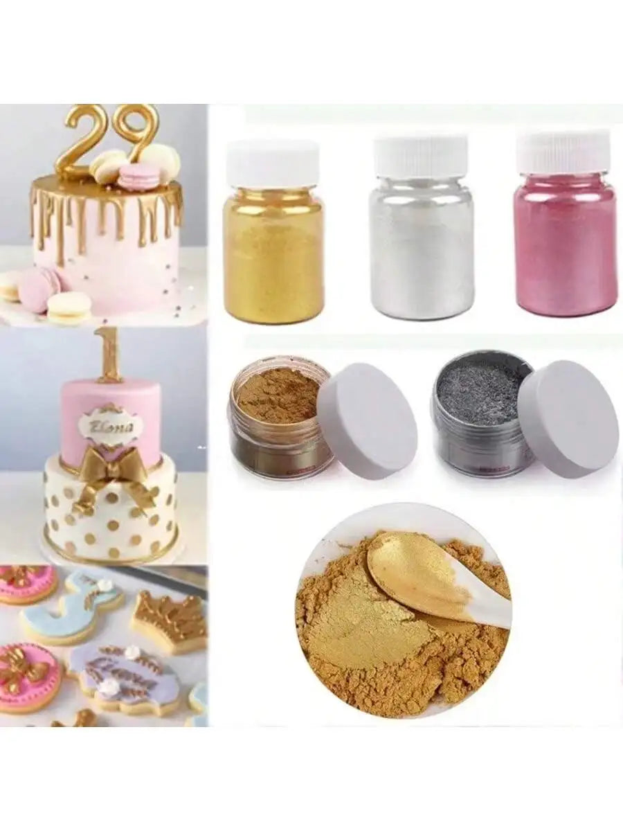 15gGold Powder Mousse Cake Macaron Chocolate only for Decoration Glitter PowderPearl Powder BakingHalloween Christmas