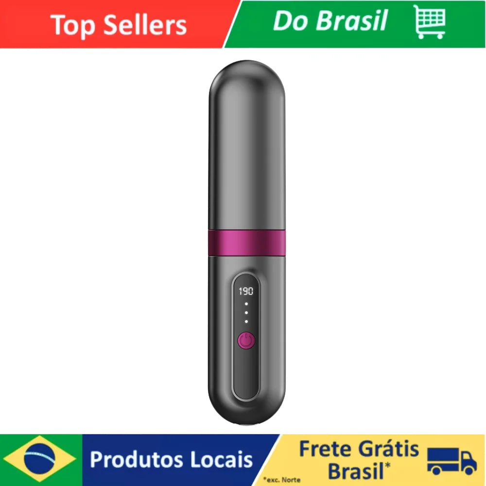 Portable Cordless Ceramic Hair Straightener Brush – Electric Heated Styling Brush
