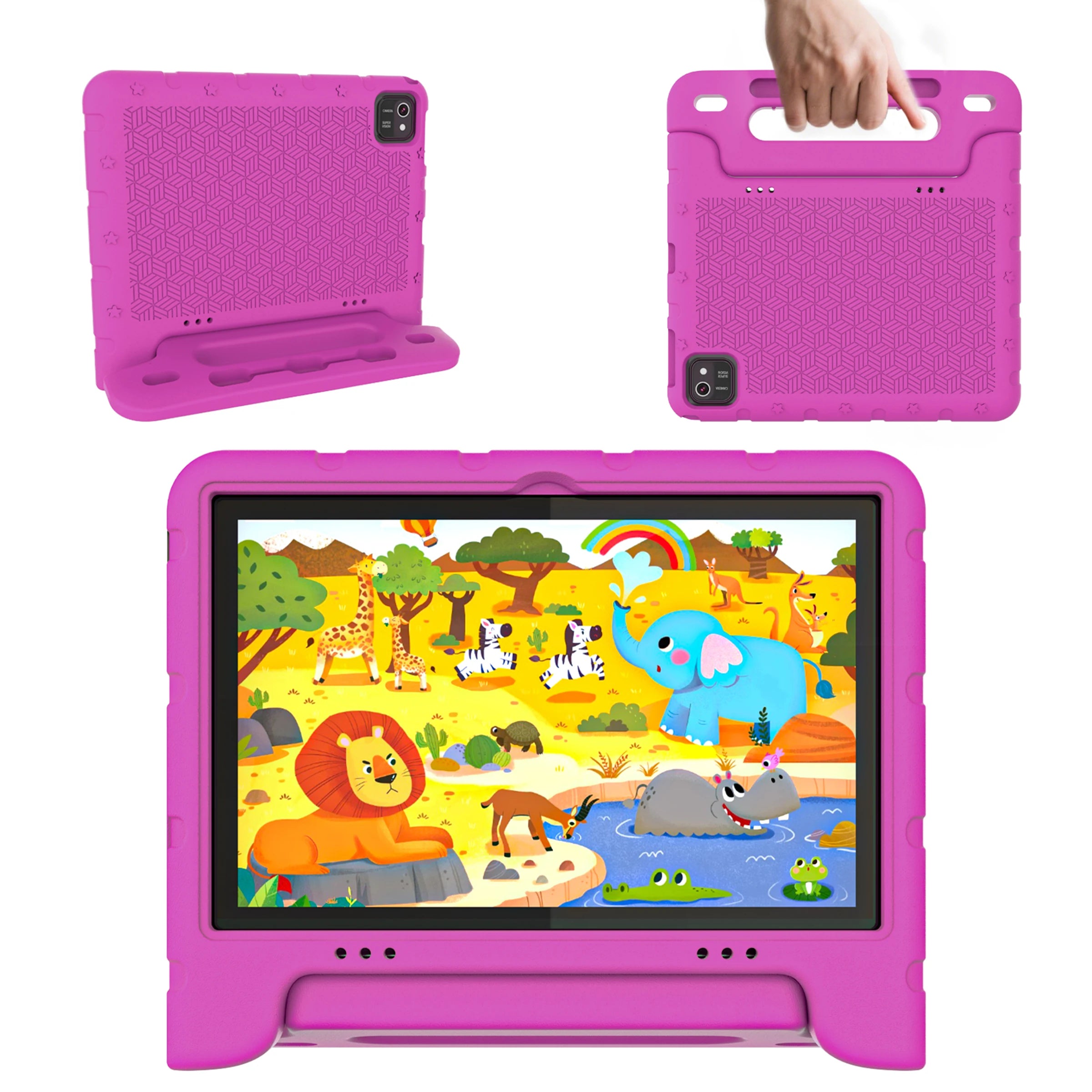 10 inch children's tablet, Android 13 tablet, with shock resistant protective case holder, 2GB RAM, 64GB ROM, 1T expansion, Wifi