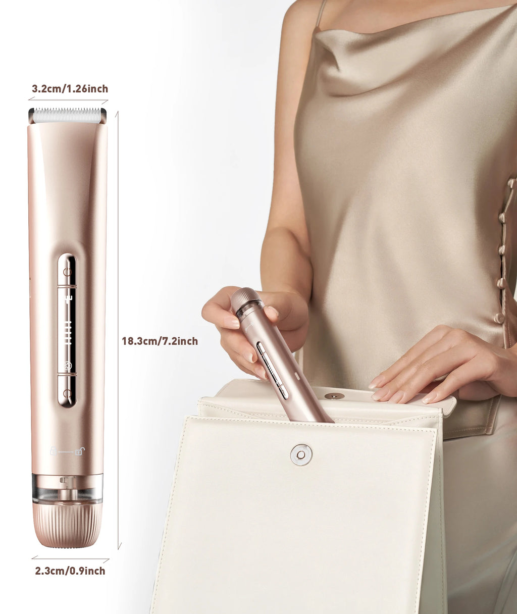2-in-1 Bikini Trimmer for Women – Dual Head Electric Razor, IPX7 Waterproof, Wet & Dry