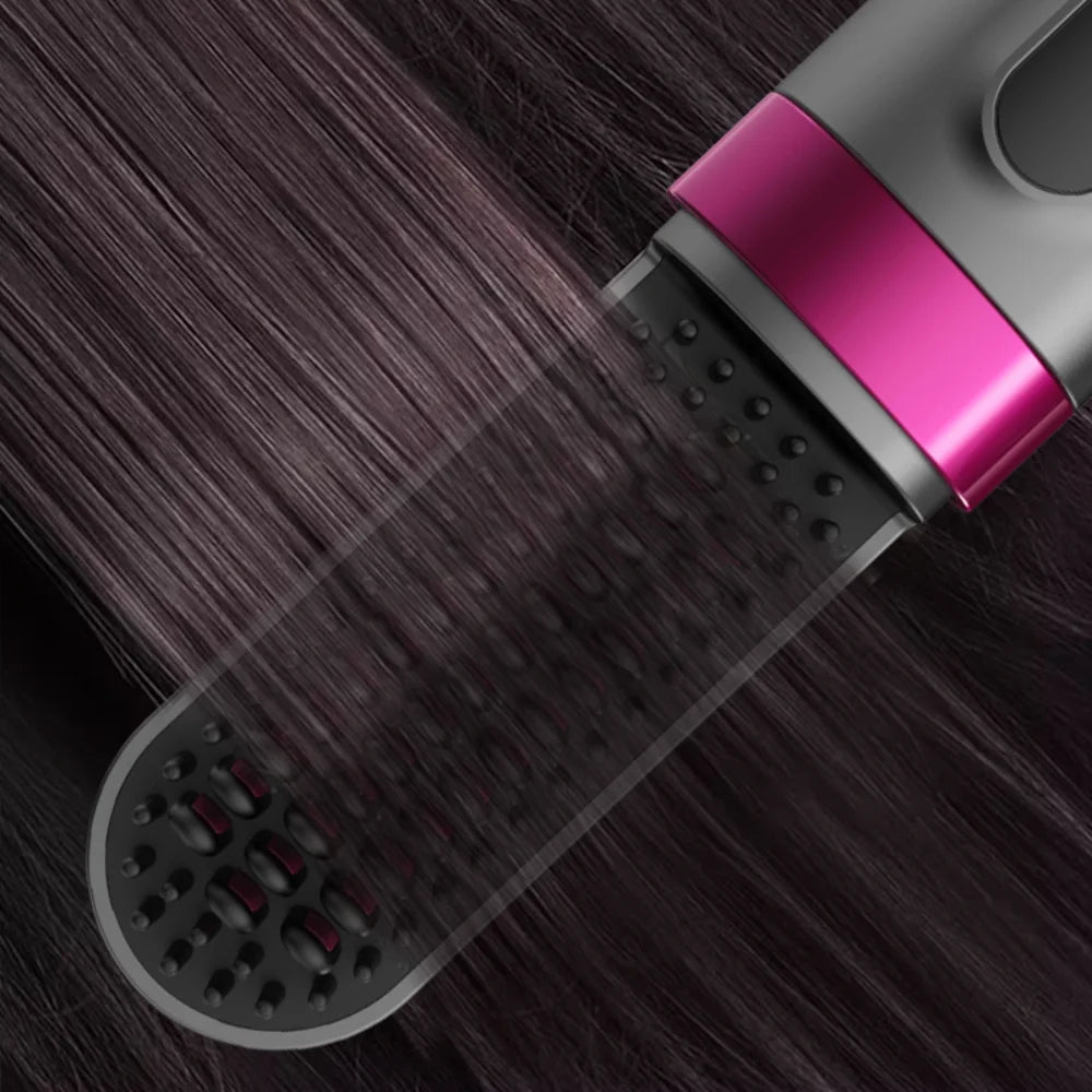 Portable Cordless Ceramic Hair Straightener Brush – Electric Heated Styling Brush