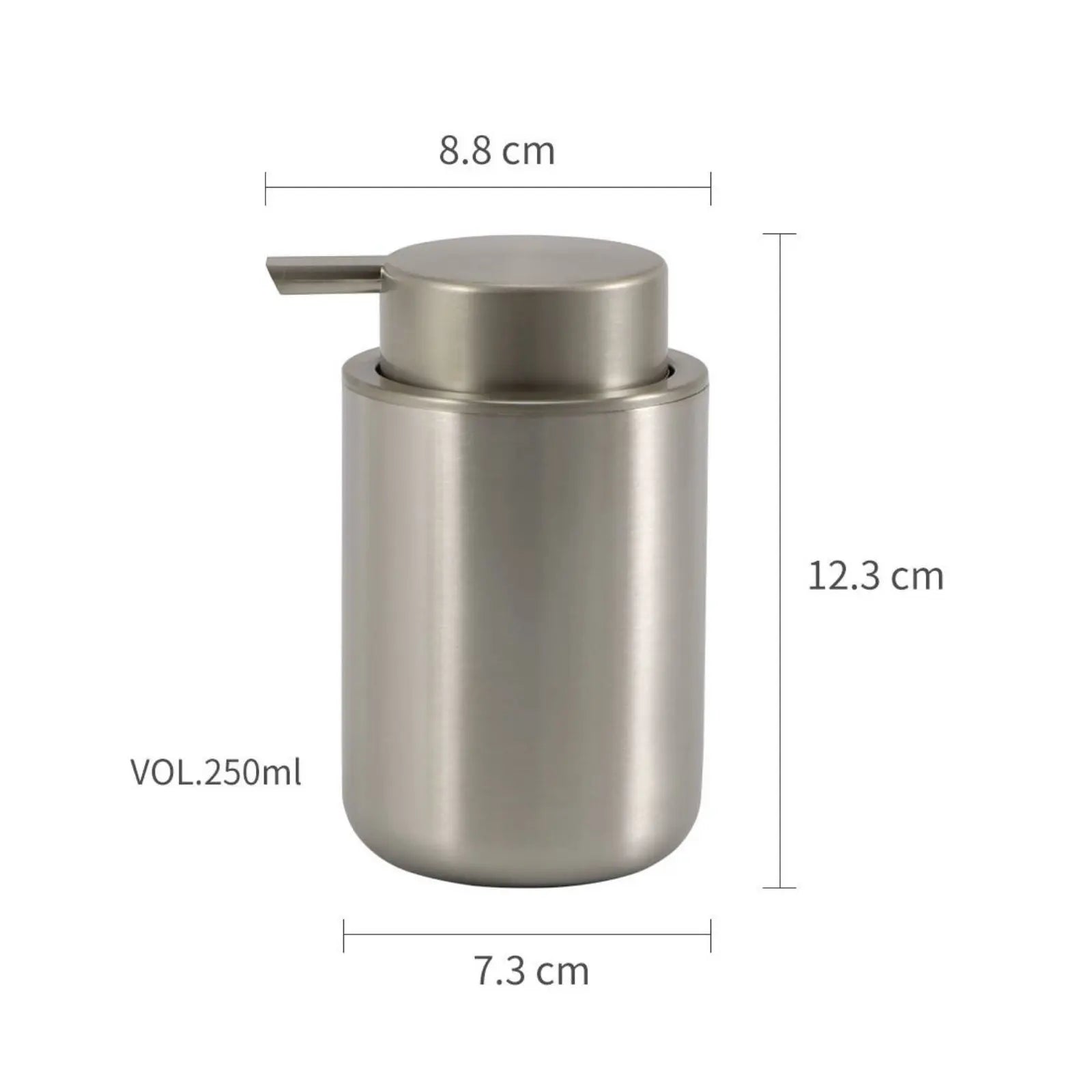 Stainless Steel Soap Dispenser Refillable Stainless Steel Soap Pump Bathroom Pump Bottle Elegant Design Home Accessory for Sink