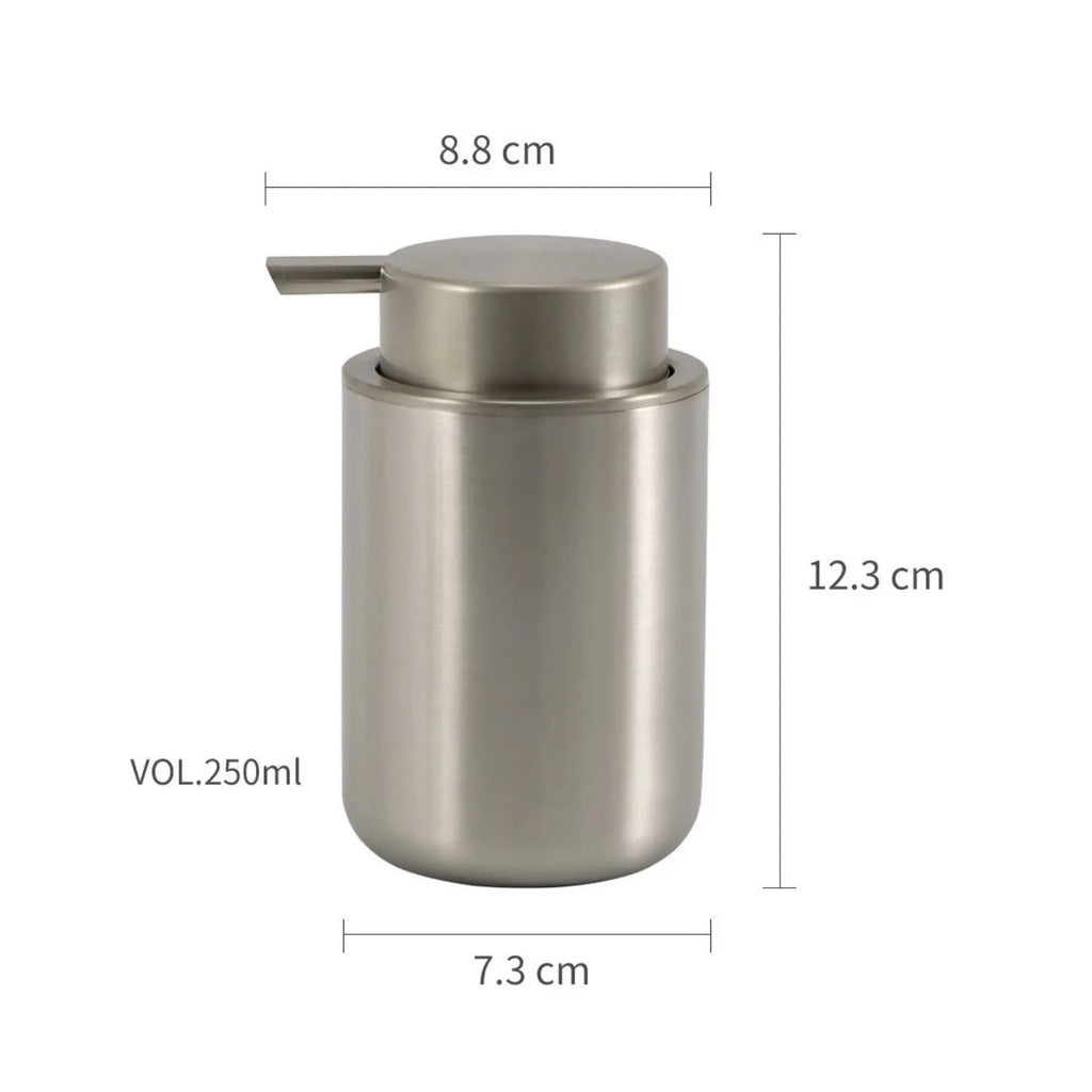 Stainless Steel Soap Dispenser Refillable Stainless Steel Soap Pump Bathroom Pump Bottle Elegant Design Home Accessory for Sink