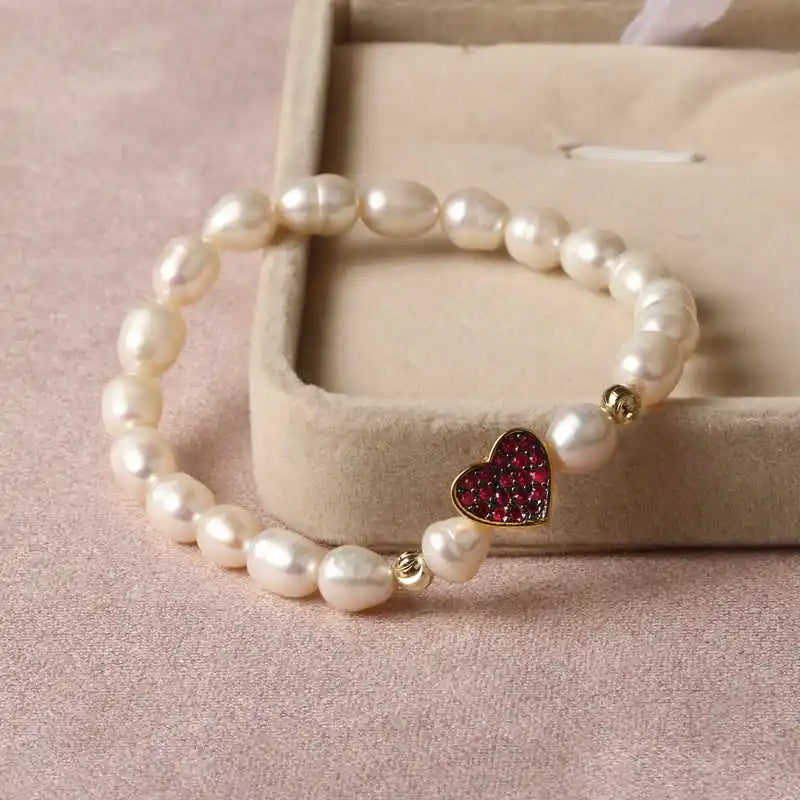 Natural Freshwater Pearl Hamsa Hand Turkish Blue Evil Eye Bracelets Bangle With Cubic Zirconium For Women Charms Jewelry Making