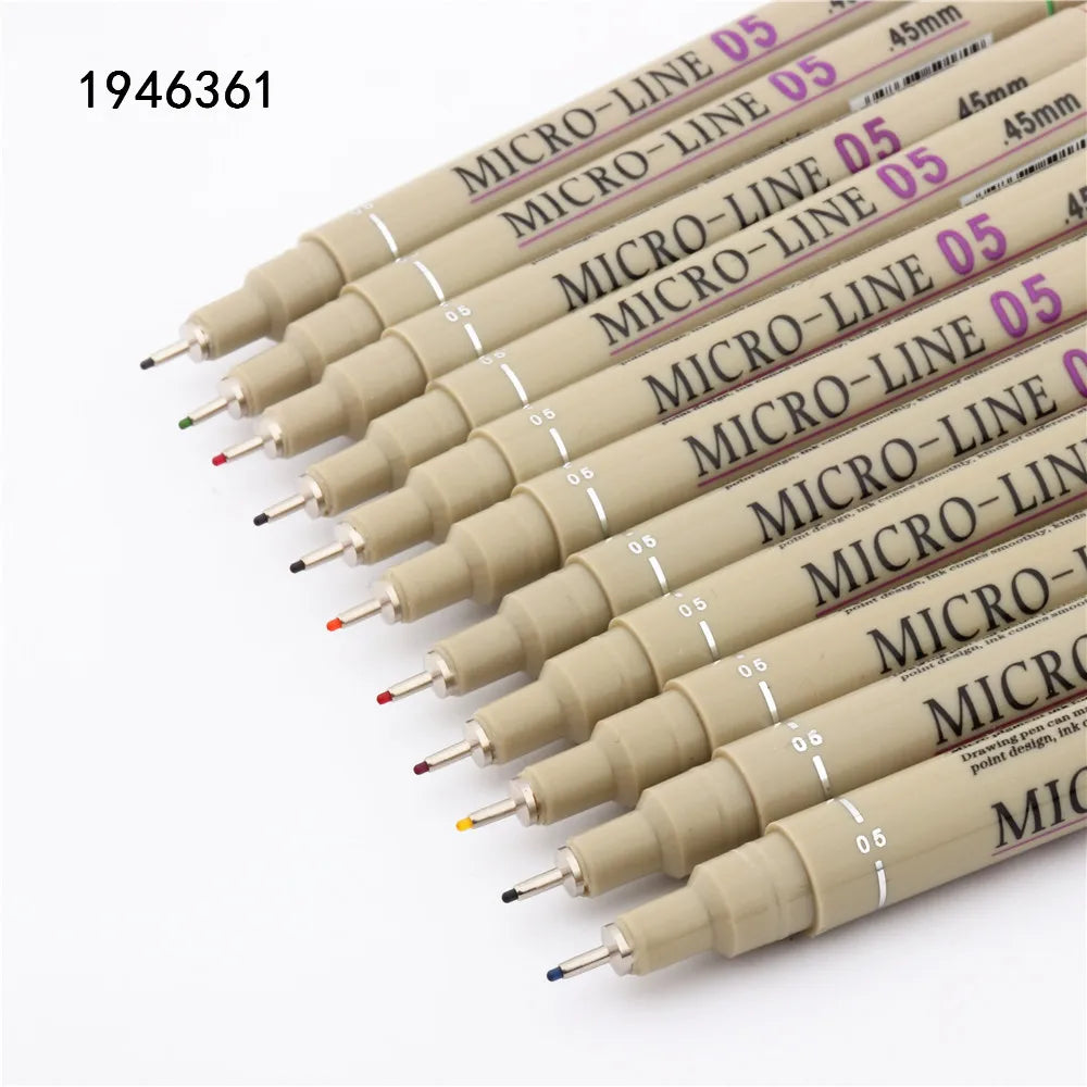 High quality 05 Colors  ink pen Student school Office drawing  Micro line fine pens Sketch Manga Art Markers pen