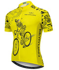 Keyiyuan Men's Cycling Jersey Yellow Short Sleeve Top