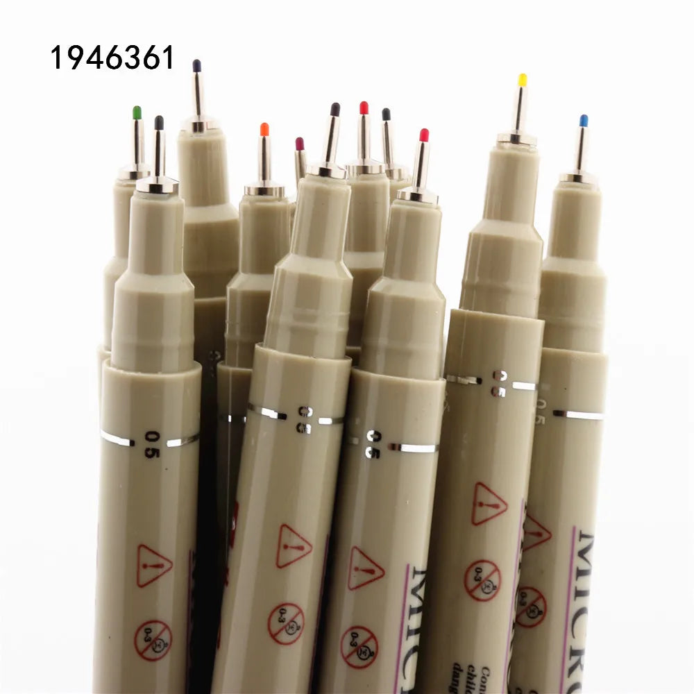 High quality 05 Colors  ink pen Student school Office drawing  Micro line fine pens Sketch Manga Art Markers pen