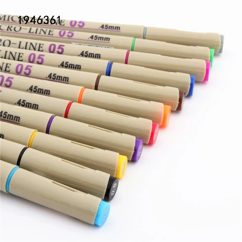 High quality 05 Colors  ink pen Student school Office drawing  Micro line fine pens Sketch Manga Art Markers pen