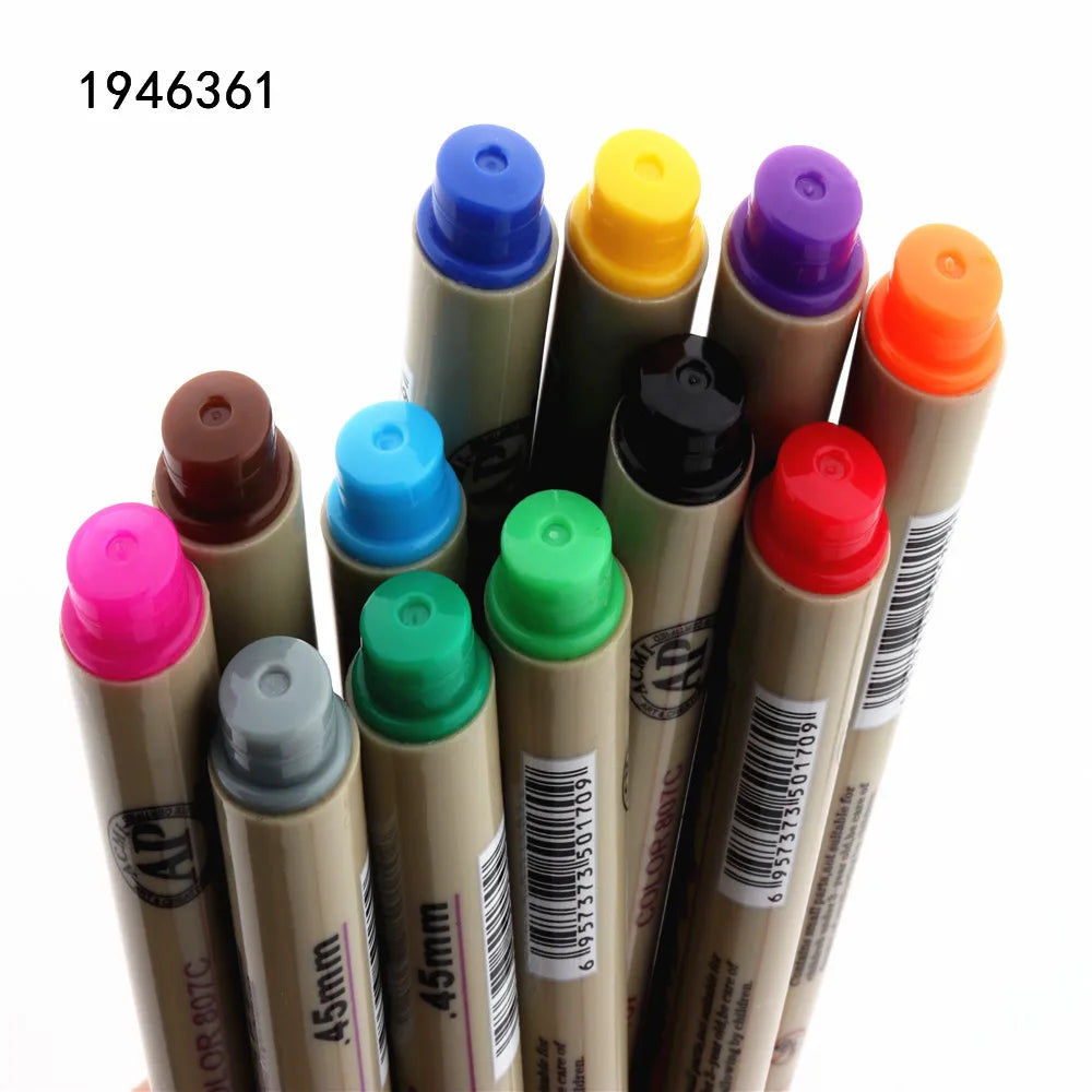 High quality 05 Colors  ink pen Student school Office drawing  Micro line fine pens Sketch Manga Art Markers pen
