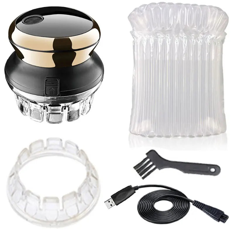 Kemei 887 UFO Rotary Hair Trimmer – Self-Haircut Kit, Washable & Rechargeable for Men
