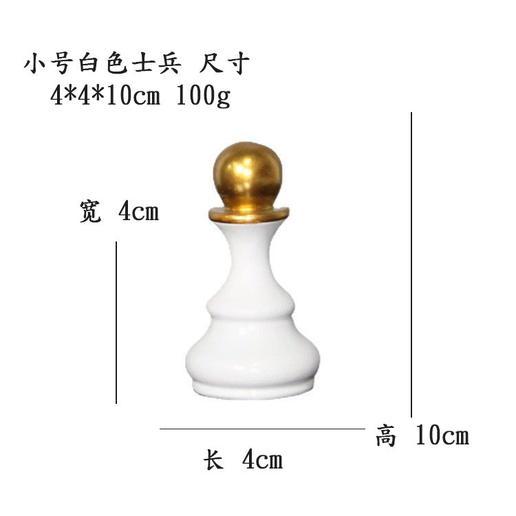 Creative home decoration chess resin decoration window home decoration black white chess ornaments