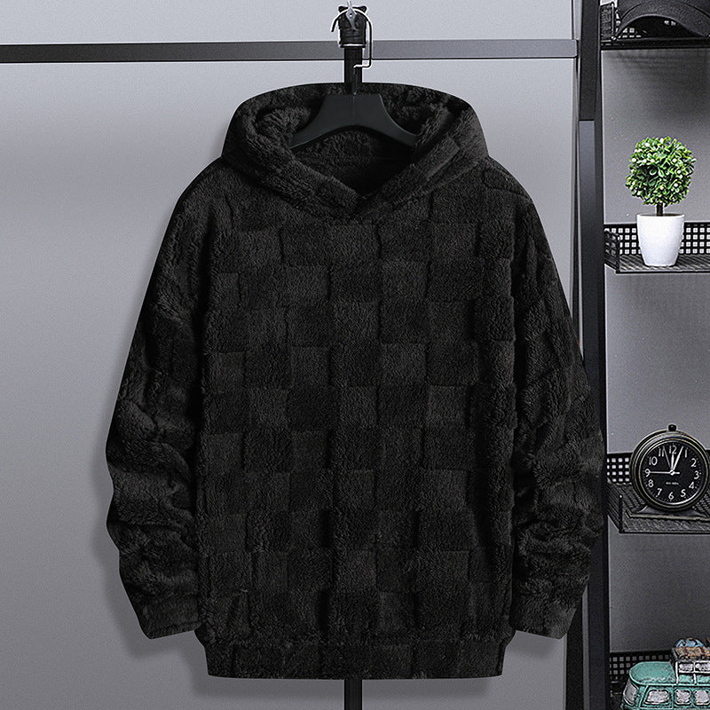 Amazon AliExpress Explosions Loose Hooded Sweatshirt Men's Winter Arctic Fleece Casual plus size Sweatshirt Home Jacket