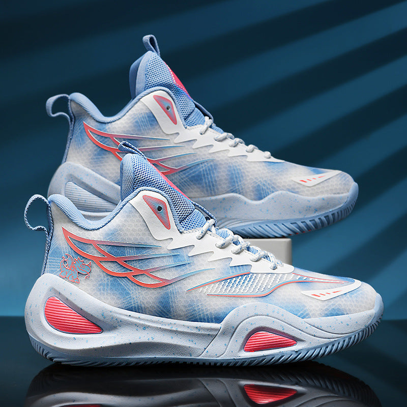 Non-Slip Mesh Basketball Shoes - Wear-Resistant Shock-Absorbing Game Shoes for Men & Women