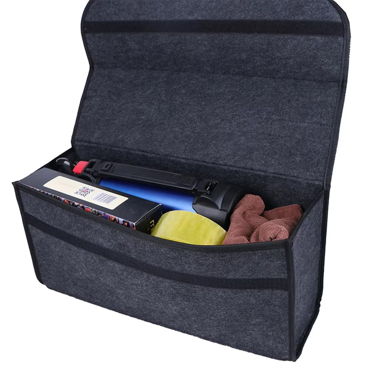 Foldable Car Trunk Storage Bag - Multi-Compartment Organizer Box