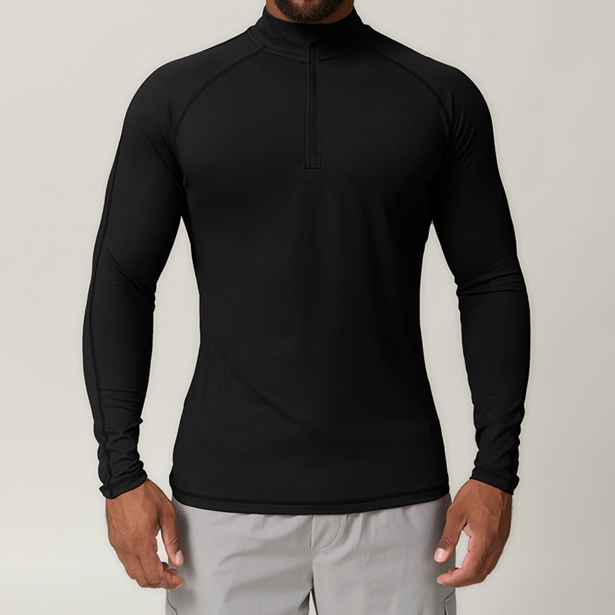Men's Quick-Dry Long Sleeve Sports T-Shirt - Running Fitness Casual Top