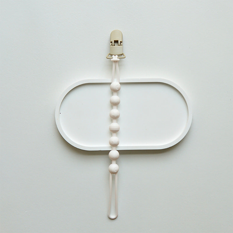 Ins Infant Silicone Pacifier Chain Portable Belt Clip Anti-loss Silicone Chain Baby Packing Gum Lanyard