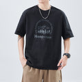 Danbaoni | Summer New Japanese-Style Heavy-Duty Quality Short-Sleeve Men's Loose Casual Round-Neck Printed Drop-Shoulder T-Shirt in Stock.