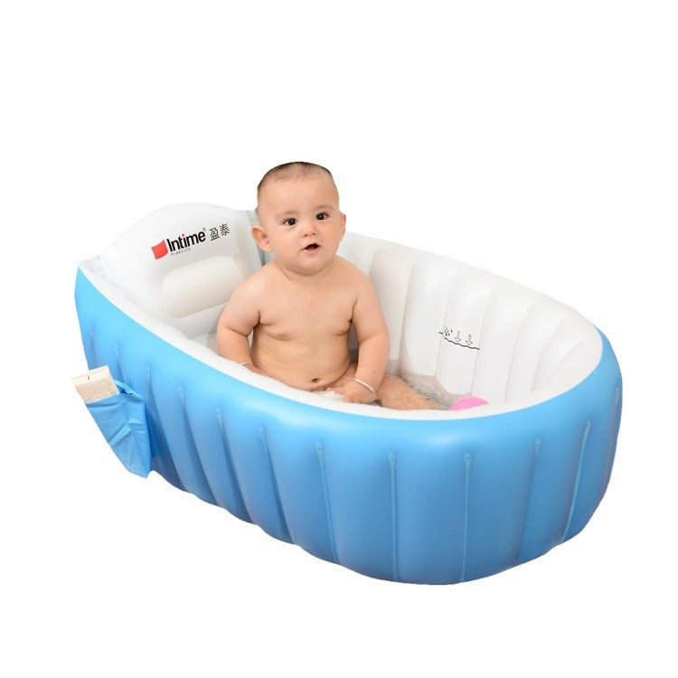 Inflatable Foldable Baby Bathtub - Newborn Bath Tub for Home Use