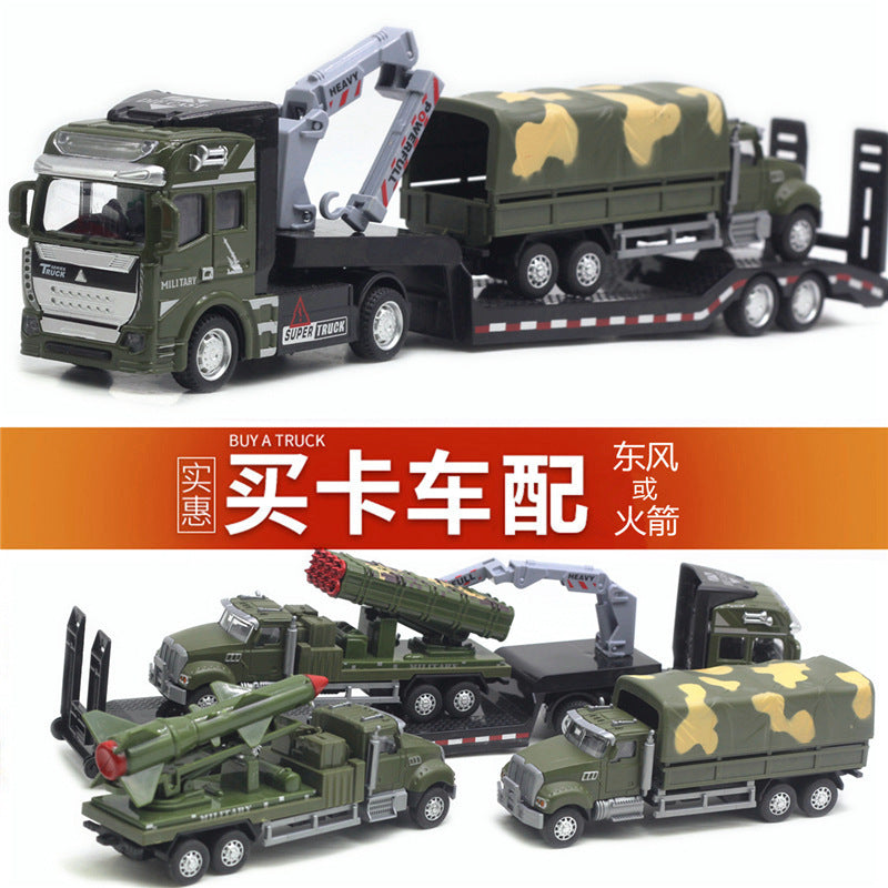 Alloy Pull Back Toy Cars Set - Fire Truck, Tank & Excavator for Kids