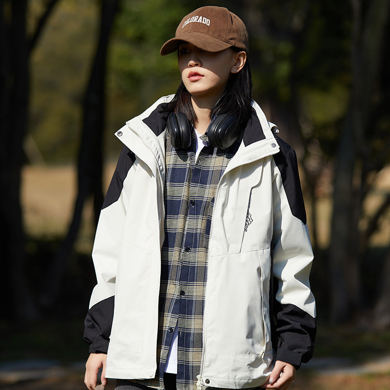 New Style Single Rustic Clothes Men's Windproof Waterproof Warm Jacket Couple's Mountaineering Outdoor Sports Leisure Sportswear