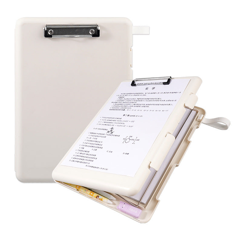 A4 folder paper material storage box student board clip writing pad multifunctional office file storage box