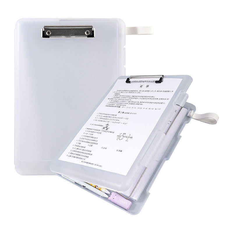 A4 folder paper material storage box student board clip writing pad multifunctional office file storage box