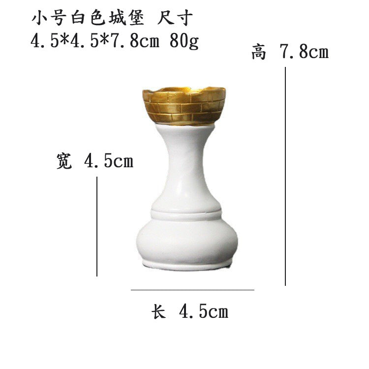 Creative home decoration chess resin decoration window home decoration black white chess ornaments