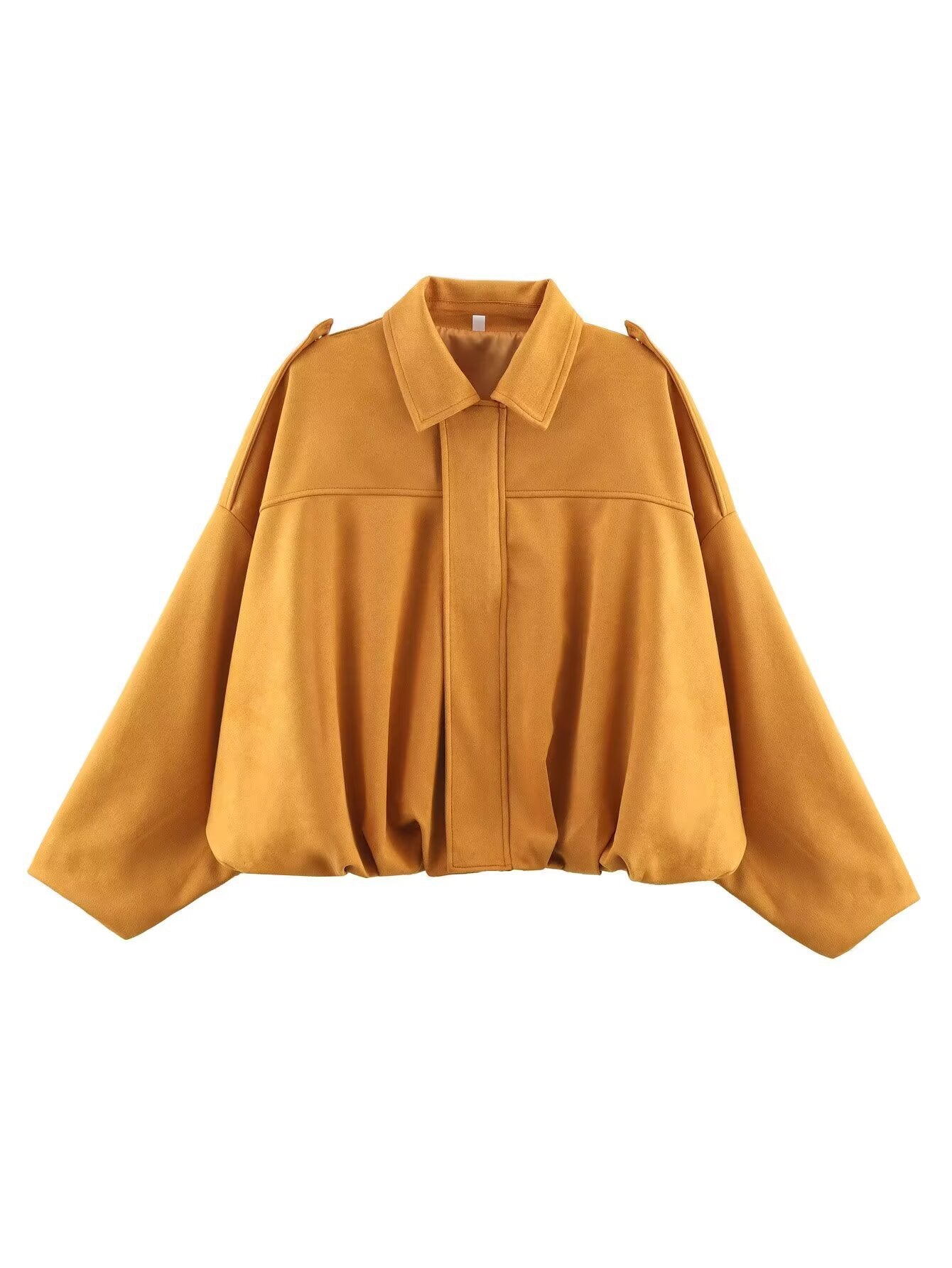 European and American Cross-Border Women's Clothing 2025 Early Spring New Fashion Suede Casual Style Versatile Casual Simple Aviator Jacket