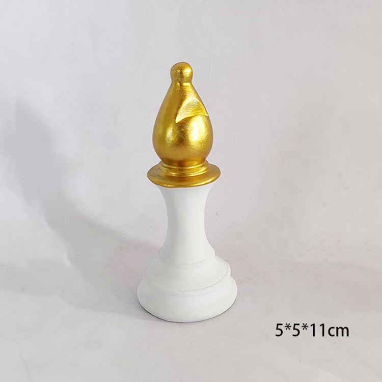 Creative home decoration chess resin decoration window home decoration black white chess ornaments