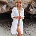 New European and American Shirt Loose Long-sleeved Seaside Vacation Blouse Beach Bikini Jacket Swimwear Cardigan