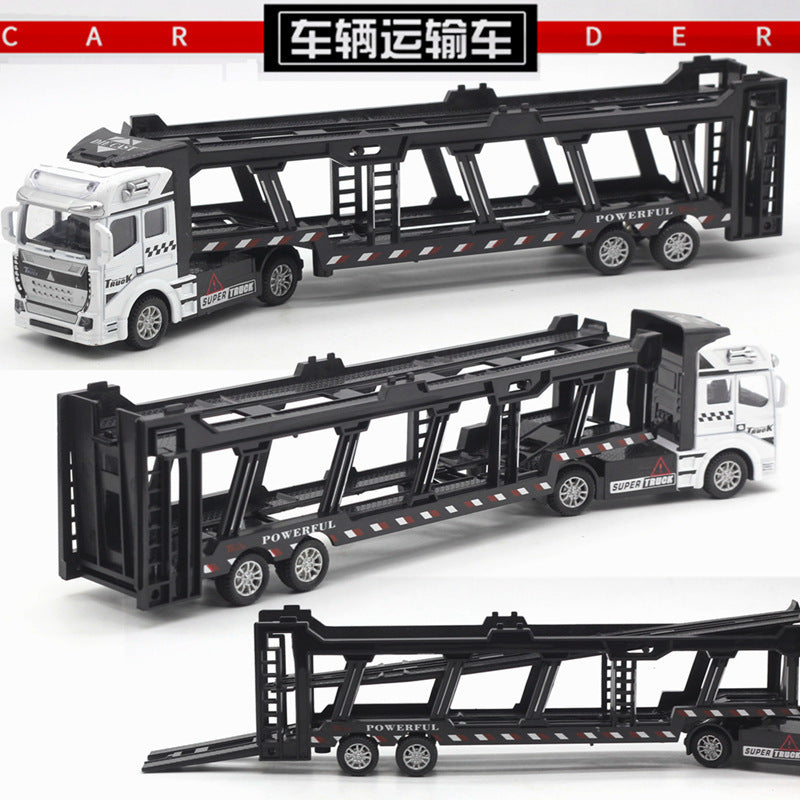 Alloy Pull Back Toy Cars Set - Fire Truck, Tank & Excavator for Kids