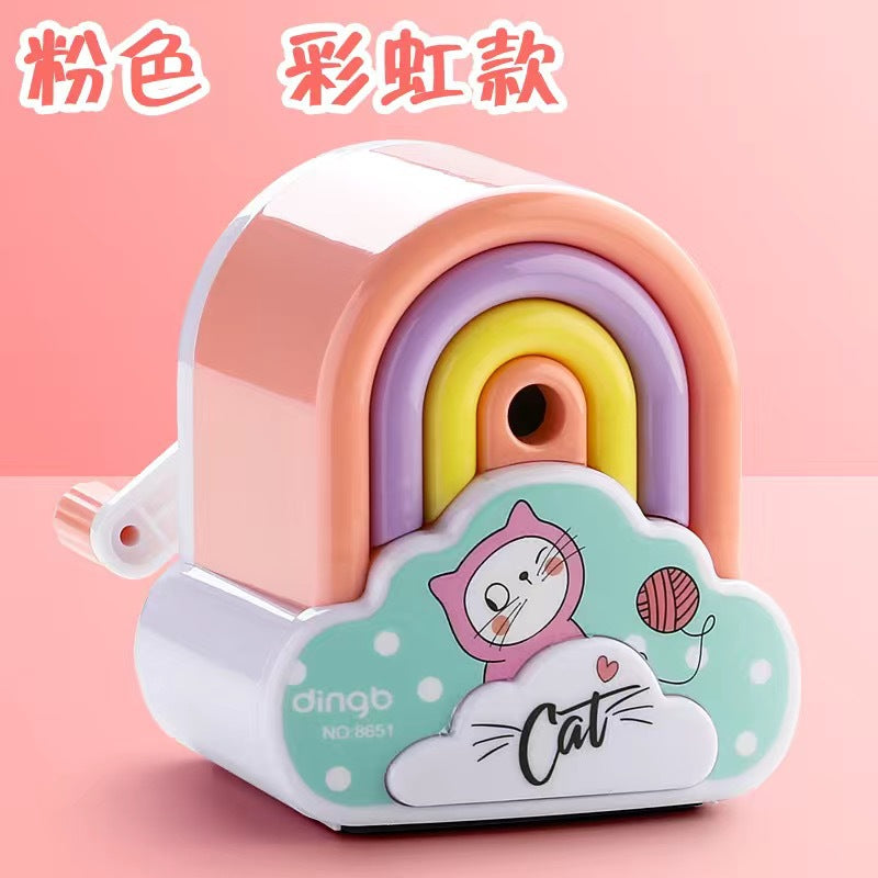 Dingbang cartoon pencil sharpener roll pen hand-cranked primary school children's kindergarten automatic Pen pencil sharpener machine