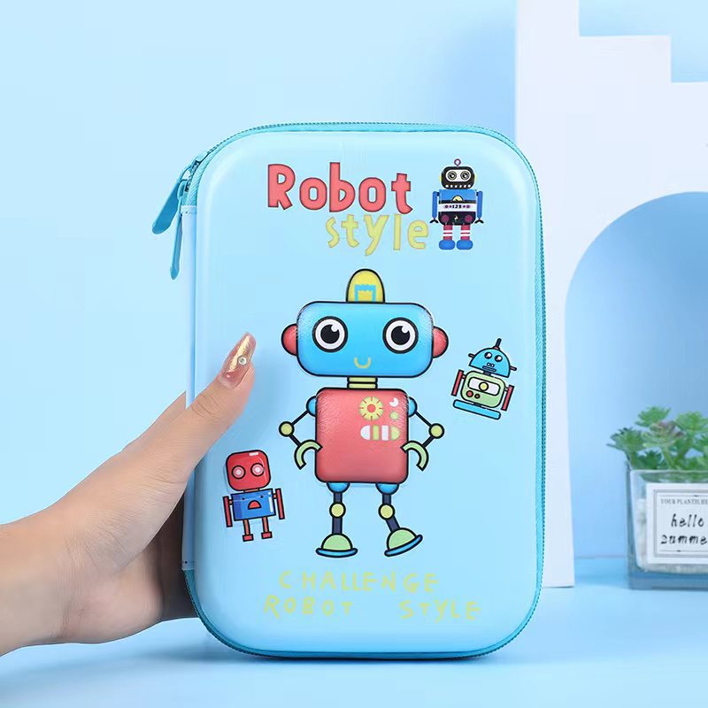 Student Cartoon Stationery Box Large Capacity Storage Box 3D Stationery Bag Cute Pencil Box Creative Pencil Bag
