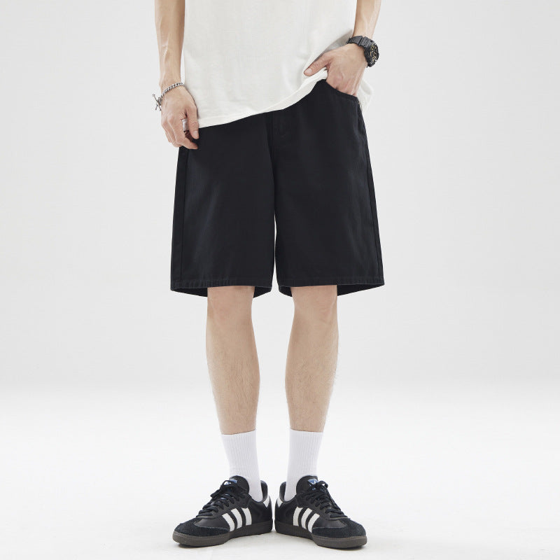 LKTM Men's# American Retro vintage Straight Pants Men's Niche Couples Joker Simple Casual Shorts