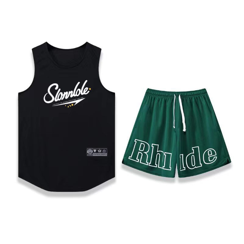 American Basketball Sports Vest Custom Top Shorts Suit Game Training Shooting Uniform Same Style for Men and Women with Personalized Print