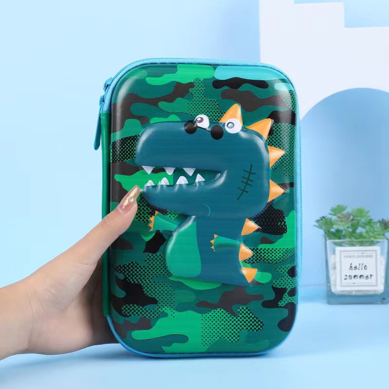 Student Cartoon Stationery Box Large Capacity Storage Box 3D Stationery Bag Cute Pencil Box Creative Pencil Bag